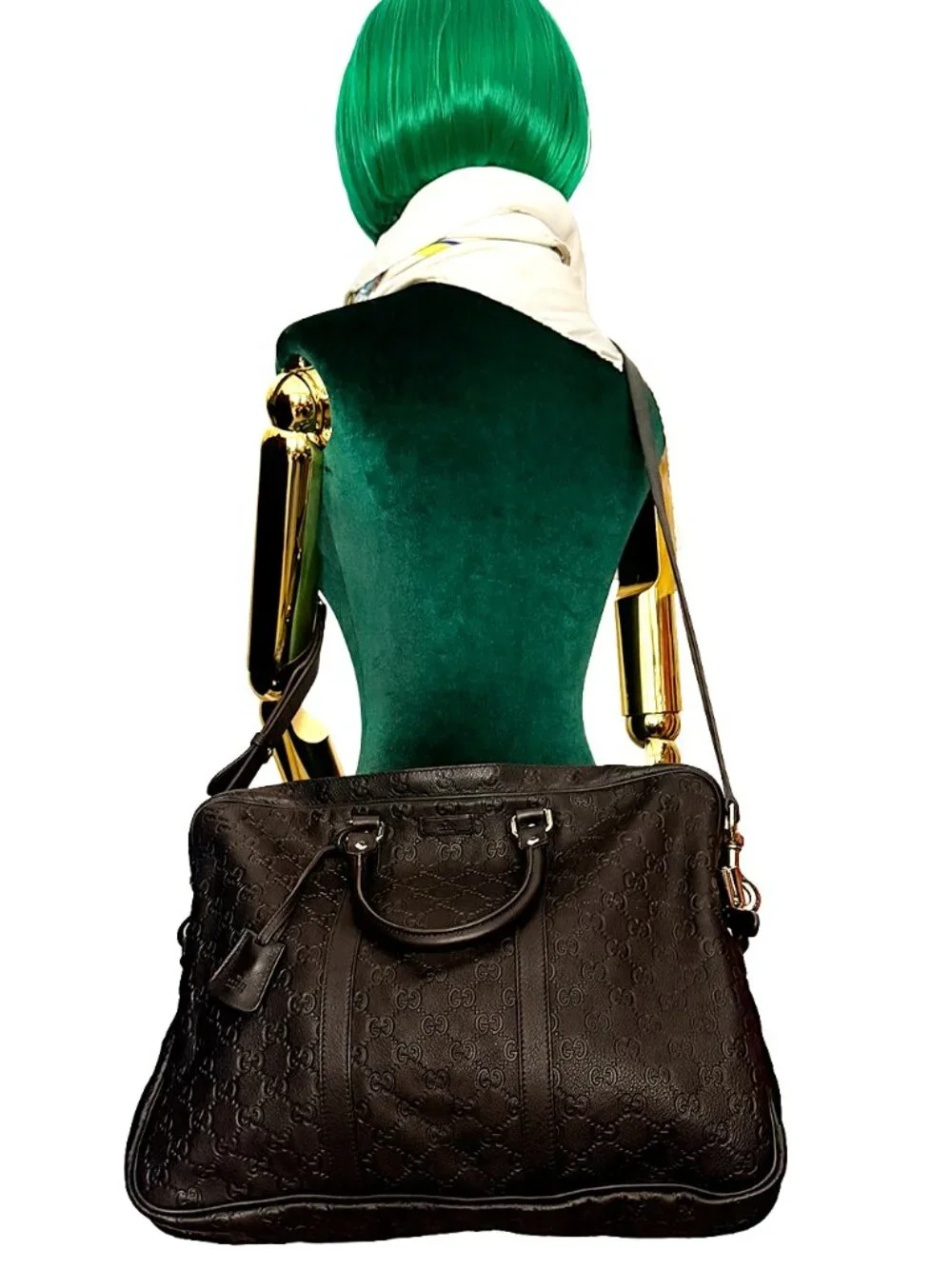 Gucci Briefcase Brown Leather Bag